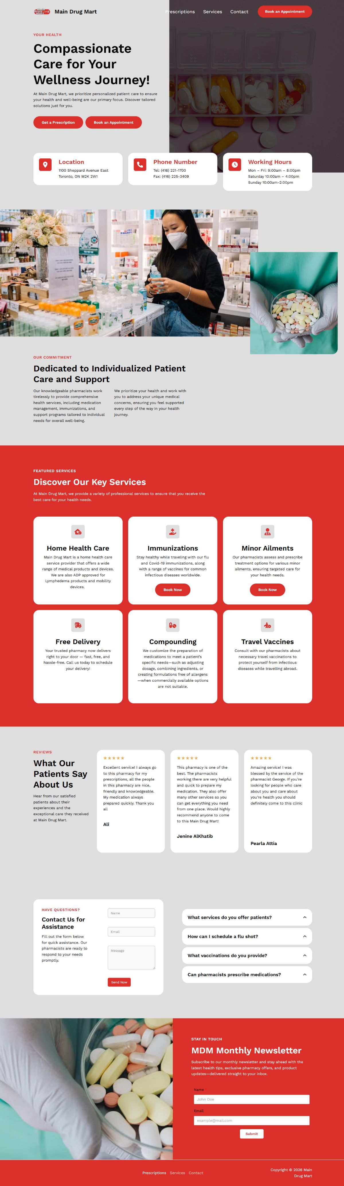 1100 Main Drug Mart Website Preview