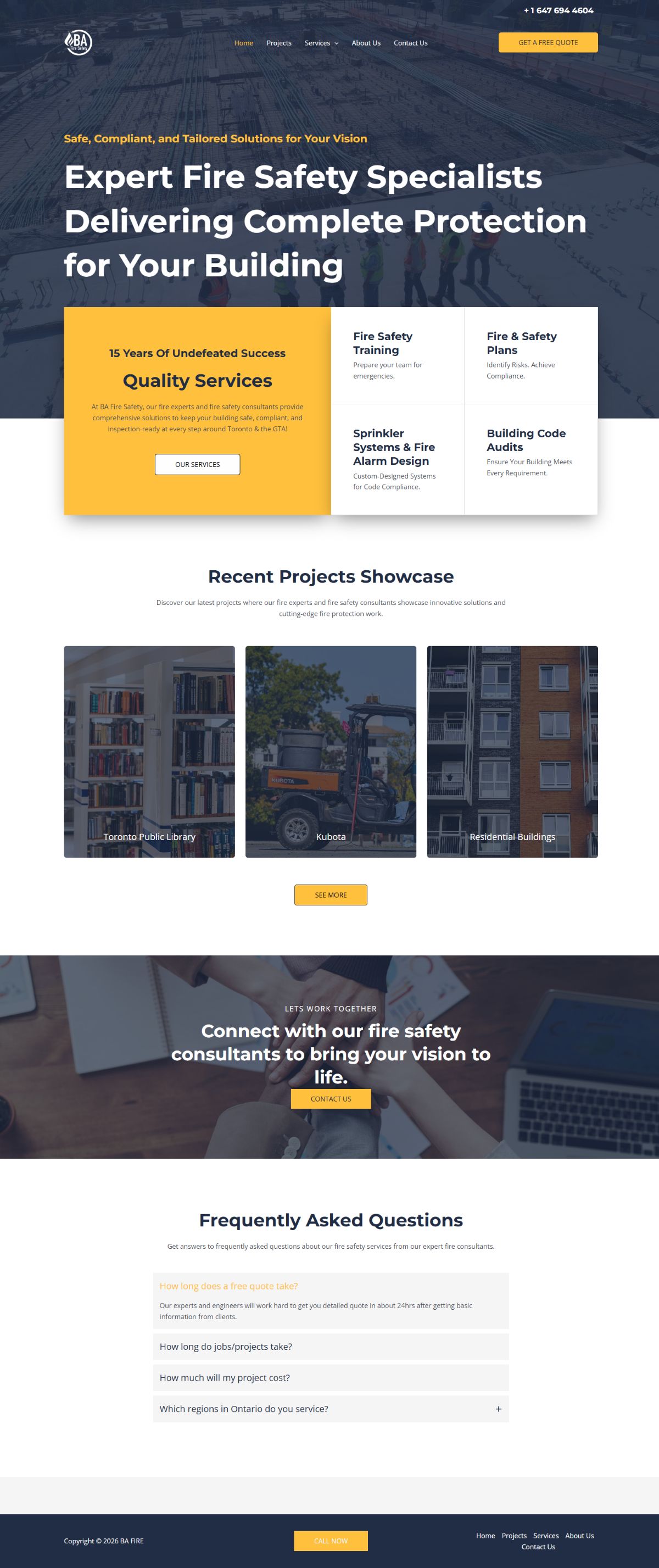 BA Fire Safety Website Preview